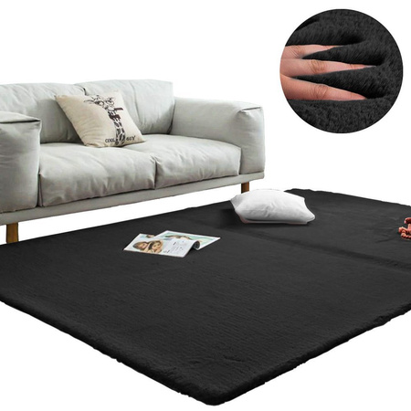 Rabbit Strado room rug 200x250 Black (Black)