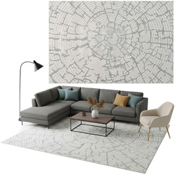 Dywan 140x200 do salonu pętelkowy duży japandi nowoczesny ciężki gruby POLO, szary