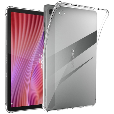 Puzdro Silikónové na Lenovo Tab 10.1 2025, priehľadné - ochranné so stojanom, prístup k portom a tlačidlám