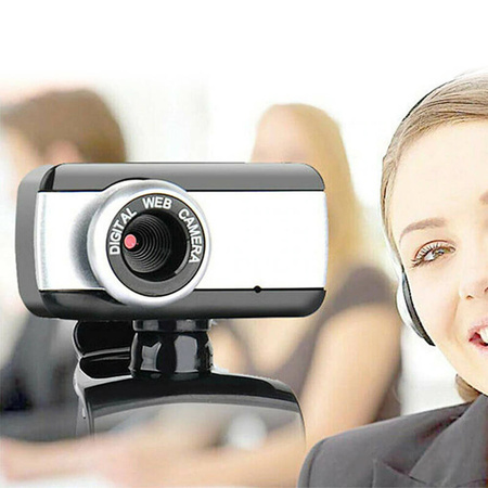WebCam 8808 black webcam with microphone and universal mounting clip