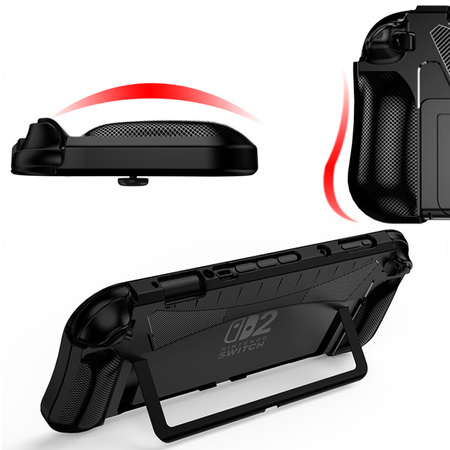 Puzdro na Nintendo Switch 2 2025 Ľahké do hrania zlepšuje úchop, čierne - ochranné so stojanom