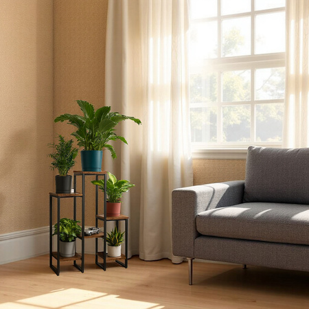 PANORAMA standing metal flower and plant stand - 6-tier VENGE