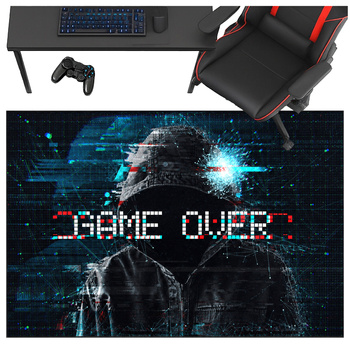 Dywan gamingowy 100x150 dla gracza mata pod fotel antypoślizgowy Game Over