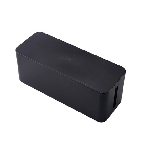 Cable and strip organizer box size L (Black)