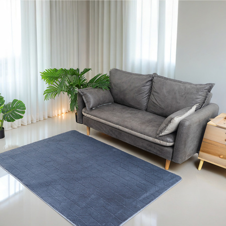 STRADO Rabbit 3D plush soft like rabbit anti-slip carpet 200x300 Grey