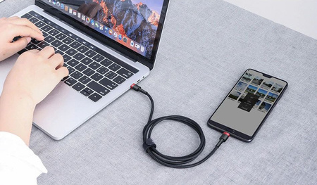 Baseus Kabel USB-C QC 3.0 - 2m - Black & Red