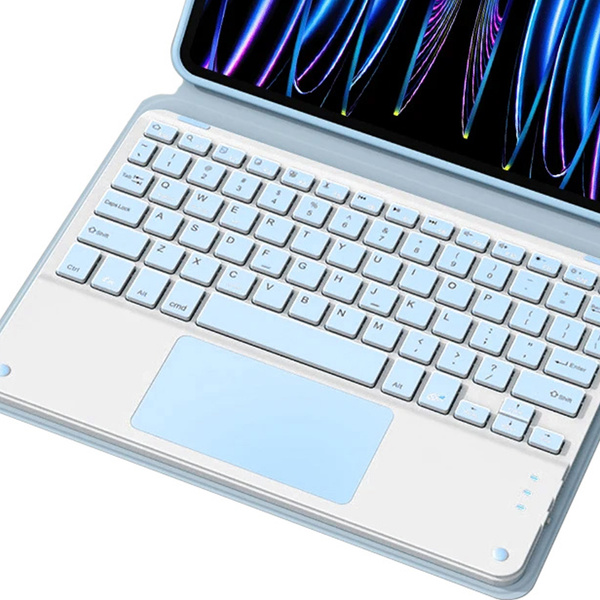 Puzdro s klávesnicou Bluetooth na Redmi Pad 2 11 2025, modré - ochranné so stojanom