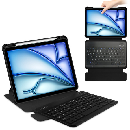 Etui 360 i KLAWIATURA do Apple iPad Air 11 M3 2025 / Air 11 M2 2024 GEN 7 6, czarne