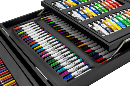 Paint drawing set in a wooden case 174 el.