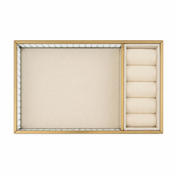 Szklana szkatułka na biżuterię 26x13x4cm 4A Beige