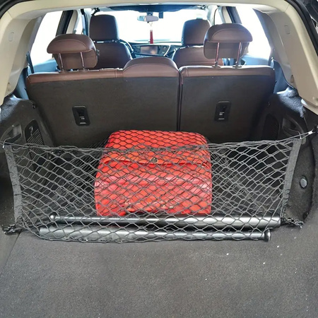 Sieť s vreckom na kufra automobilová veľká elastická 110x40, čierny