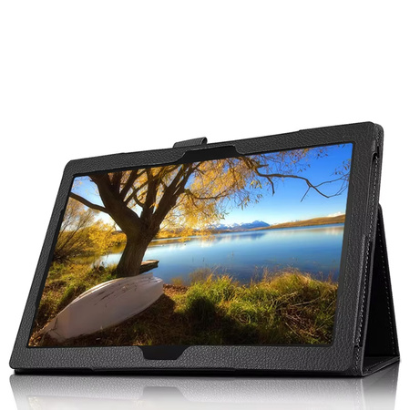 Puzdro Slim s klapkou na Lenovo Tab M10 10.1 2022 3 Gen / 3rd Gen, čierne - ochranné so stojanom