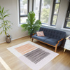 NOVO Strado modern carpet for living room delicate beige velvet pattern Sand Lines 160x200 cm