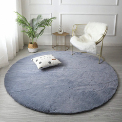 Rabbit Strado round rug 180x180 Silver (Light gray)