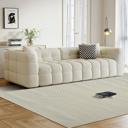 Dywan 160x230 do salonu pętelkowy duży japandi nowoczesny ciężki gruby POLO, szary