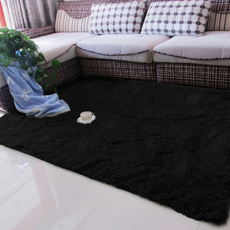 Shaggy Strado room carpet 80x150 BlackSky (Black)