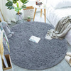Shaggy Strado 300x300 SilverFur Round Carpet (Light Gray)