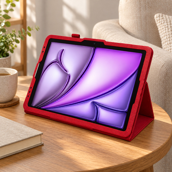 Etui z klapką do Apple iPad Air 11 M4 M3 M2 2026/ 25/ 24 gen. 8/ 7/ 6 - czerwone