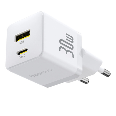 Ładowarka sieciowa Baseus Palm 30W USB-C USB-A - biała