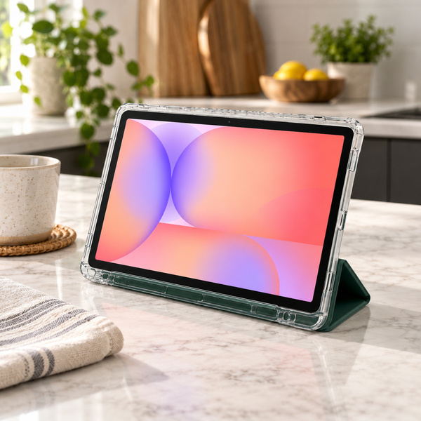 Etui do Galaxy Tab S10 Lite 10.9/ S10 FE/ S9 FE/ S9/ S8 z miejscem na rysik - zielone
