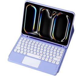 Bluetooth touchpad keyboard case for iPad Pro 11 Gen5 (Purple)