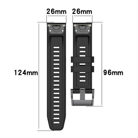 Remienok silikónový na Garmin Fenix 6x náramok elegantný 220,26mm, blankytný - vymeniteľný