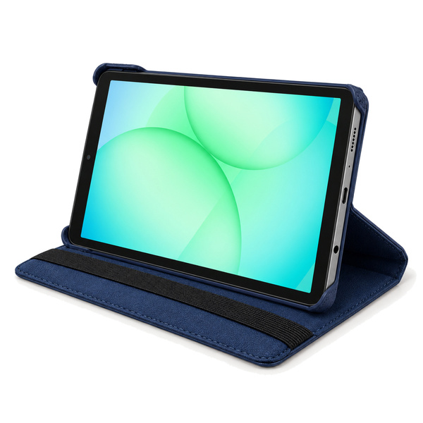 Etui obrotowe do Samsung Galaxy Tab A11 X135/ X133 A9 SM-X115/X110 - granatowe