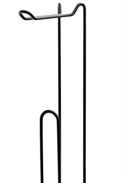 Stojak na papier toaletowy czarny loft nowoczesny uchwyt na 4 rolki 54 cm, czarny