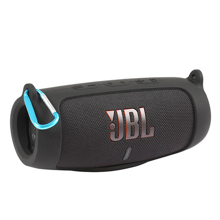 Puzdro Súprava + s pásikom na Jbl Charge 5 cestovné karabína / Charge 5, čierne - ochranné so stojanom