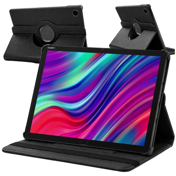 Etui obrotowe do Huawei MediaPad M5 Lite 10 z klapką i podstawką - czarne