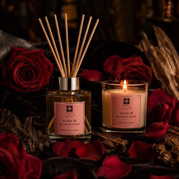 Zestaw Dyfuzorów zapachowych Rose & Black Oud