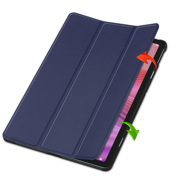 Etui Smart do Lenovo Tab 10.1 2025 z klapką / Lenovo Tab, granatowe - ochronne z podstawką