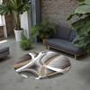 Round carpet NOVO Strado modern torte pattern for living room Melodia 120x120 cm