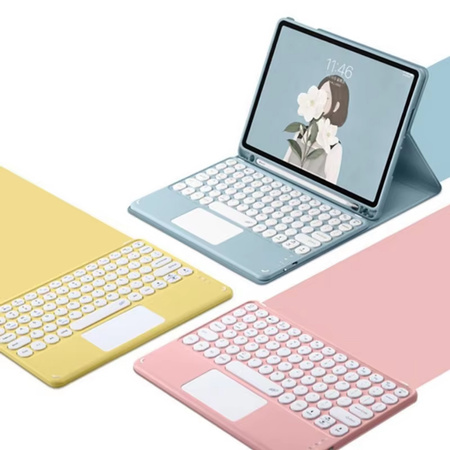 Etui z klawiaturą do Apple iPad AIR 13 M2 2024 M3 2025 Gen 6 7, niebieskie