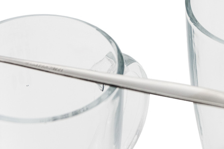 Set of latte glasses 2x glass with spoon