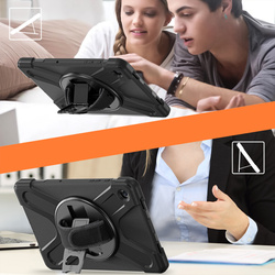 Puzdro Shockproof na Samsung Galaxy Tab A9 Plus 11 2023 X210 X215 X216, čierne - ochranné so stojanom