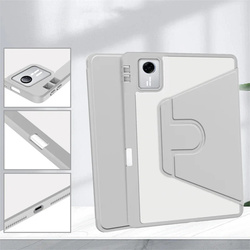 Puzdro otočné Clear na Lenovo Idea Tab 11 2025, sivé - ochranné so stojanom