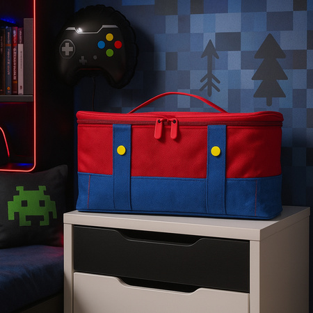 Puzdro Cestovná taška na Nintendo Switch 2 2025 s priehradkami vodeodolná, mario - ochranné so stojanom
