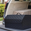 Folding large organizer for car trunk quilted trunk bag tote for shopping and tools