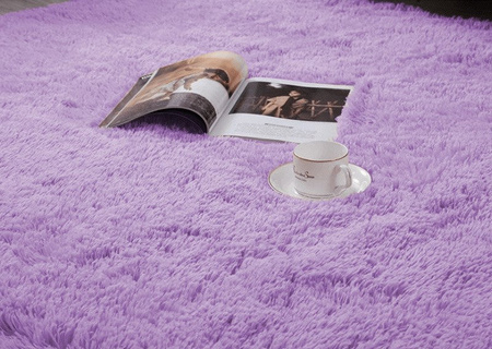 Shaggy Strado room carpet 200x200 PurpleFlower (Light purple)