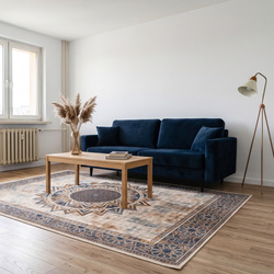 Dywan Mandala do salonu 120x160 orientalny NOVO antypoślizgowy miękki soft