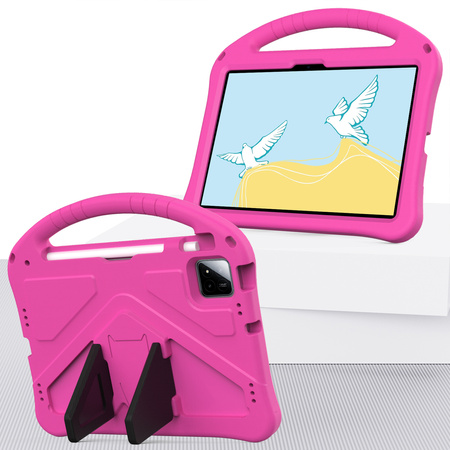 Puzdro FunColor na Xiaomi Pad 7 / Pad 7 Pro 11.2 pancierové / Xiaomi Pad 7 Pro, ružové - ochranné so stojanom