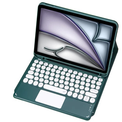 Bluetooth touchpad keyboard case for iPad Air 13 Gen6 (Green)