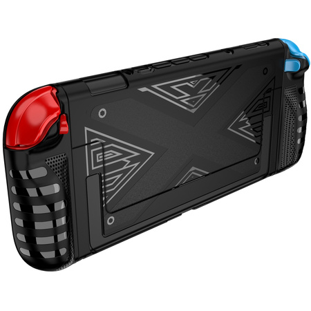 Puzdro na Nintendo Switch 2 2025 silikónové Kickstand 3-dielne, čierne - ochranné so stojanom