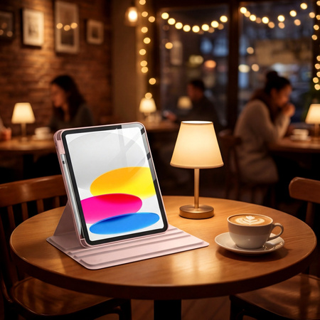 Puzdro otočné Pencil na iPad 10.9 2022 Gen. 10 / 11 2025 A16 Gen. 11 Wake, ružové - ochranné so stojanom