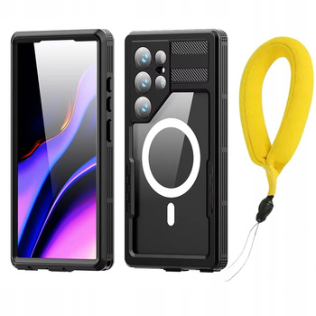 Etui wodoodporne IP68 360+ pasek do Samsung Galaxy S24, czarne - ochronne z podstawką