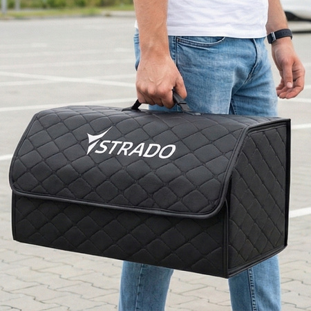 Folding large organizer for car trunk quilted trunk bag tote for shopping and tools