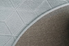 STRADO round Rabbit 3D plush soft like rabbit anti-slip carpet 150 Silver