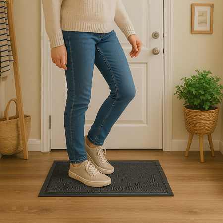 STRADO doormat 3d mesh under shoe door rubber mat 80x150 thick XL