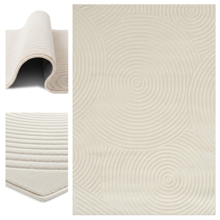 Dywan 120x170 do salonu pętelkowy duży japandi nowoczesny ciężki gruby POLO, szary